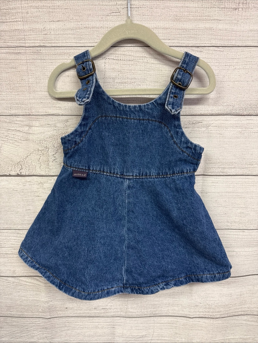 VTG Riders Denim Dress Size 2T Girls 100% Cotton USA Made